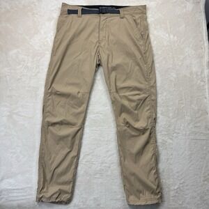 Wrangler ATG All Terrain Gear Utility Pants Men 37x29 Beige Hiking Outdoor Work